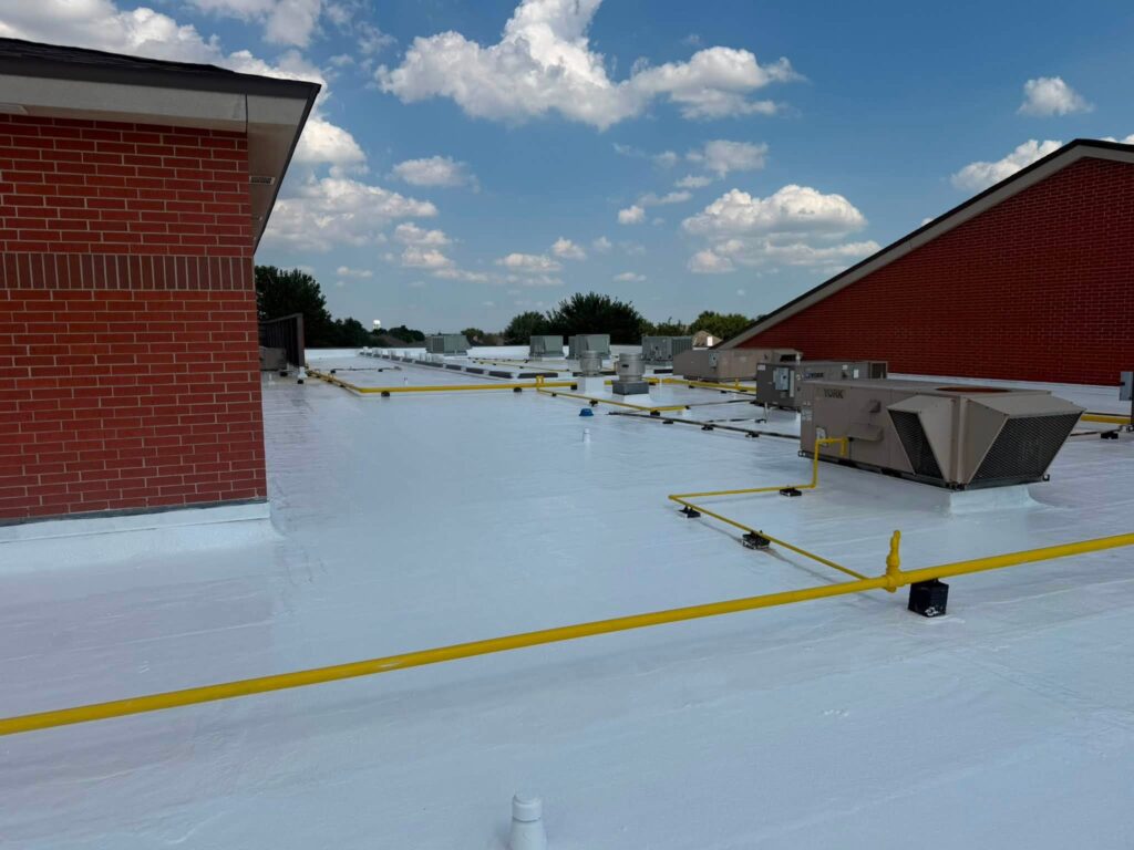 Red Brick Church Flat Roof — photo 2