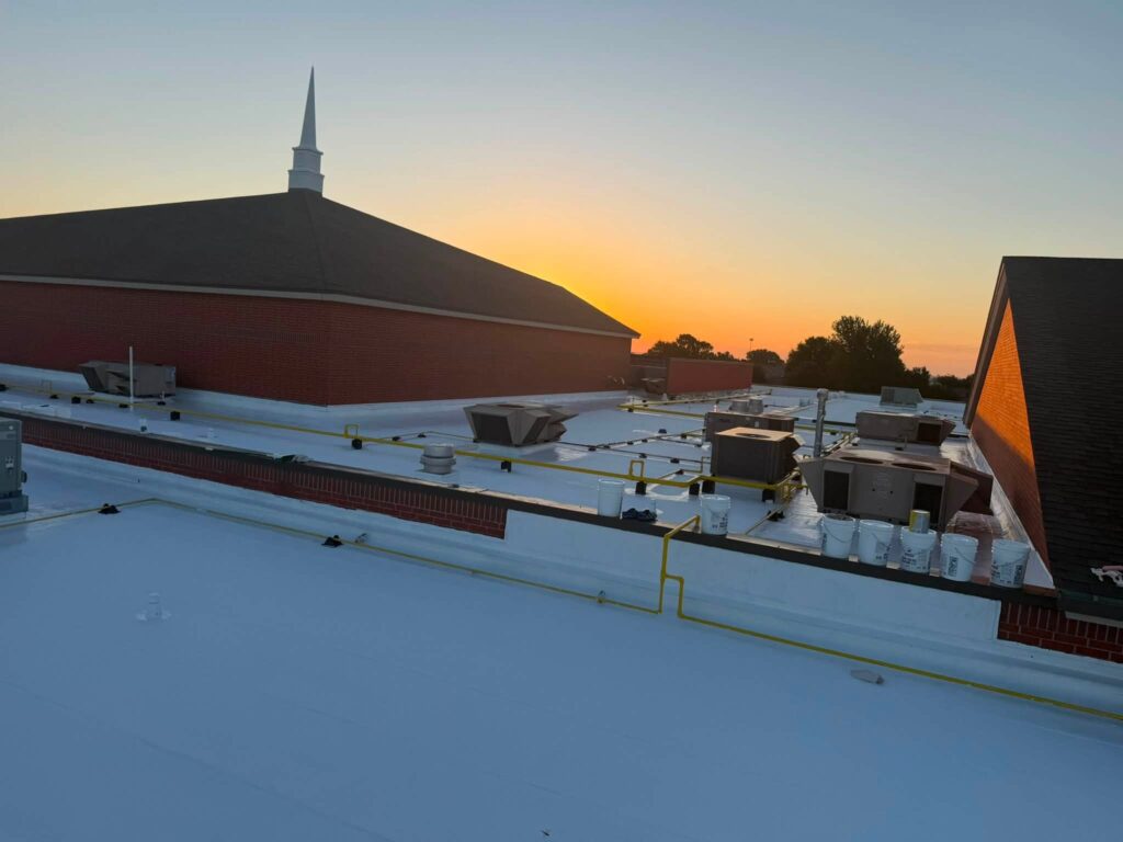 Red Brick Church Flat Roof — photo 3