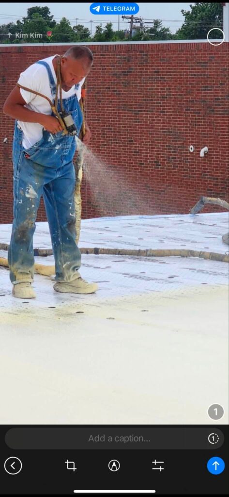 Spray Foam Roof — Red Brick Building — photo 4